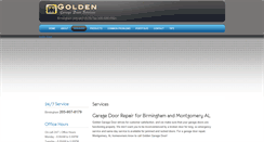 Desktop Screenshot of goldengaragedoor.com