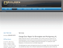 Tablet Screenshot of goldengaragedoor.com